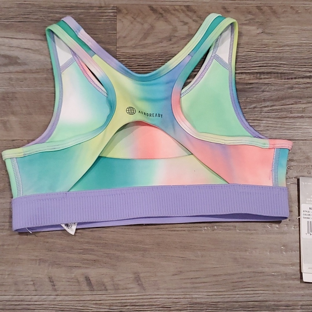 Adidas Summer Print Sports Bra Size Medium 8/10 - Picture 4 of 4